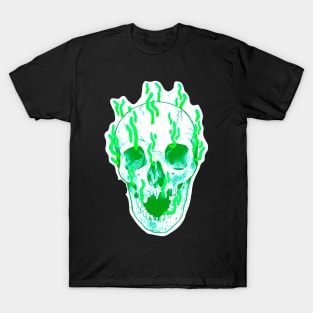 green fire skull T-Shirt